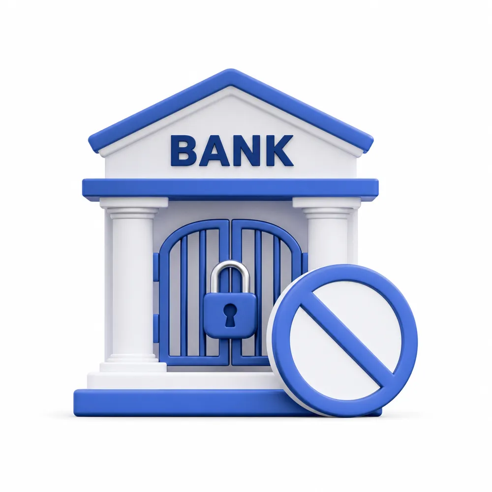 Bank building representing financing approval