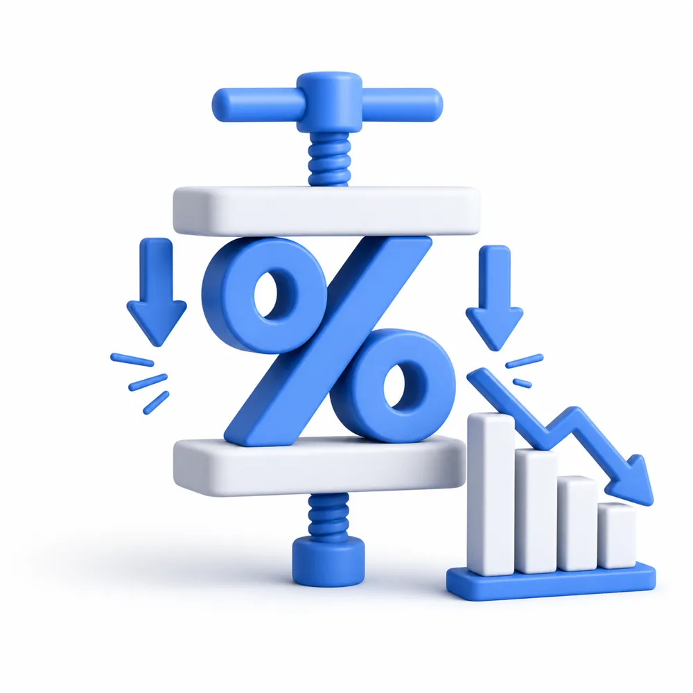 Percentage rate dropping